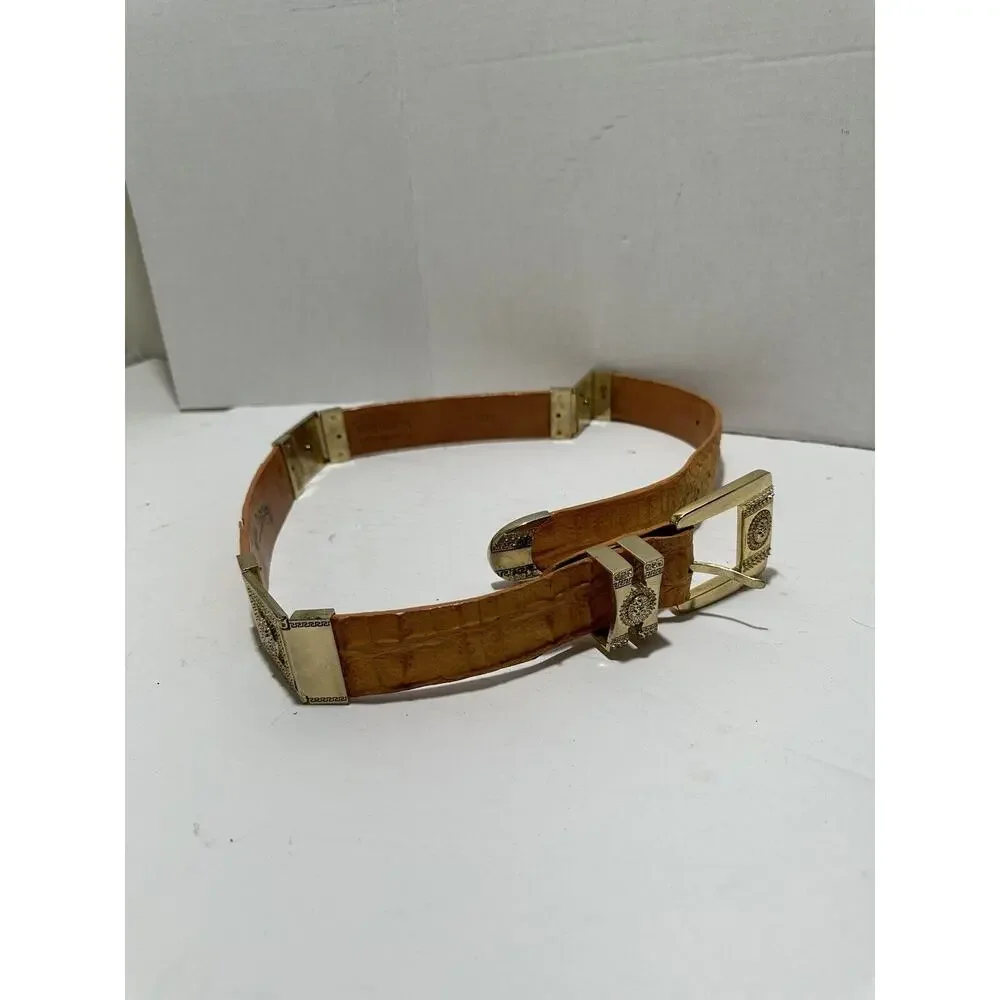Los Altos Boots‎ Western Belt Men Crocodile Leather 34 Signed By Roberto Tapia